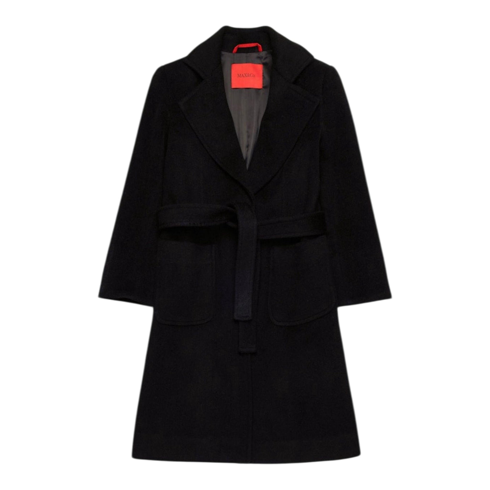 Max&Co. Cappotto tinta unita con Colletto Nero per Bambina MX0001MX052 NERO MAX&Co. 