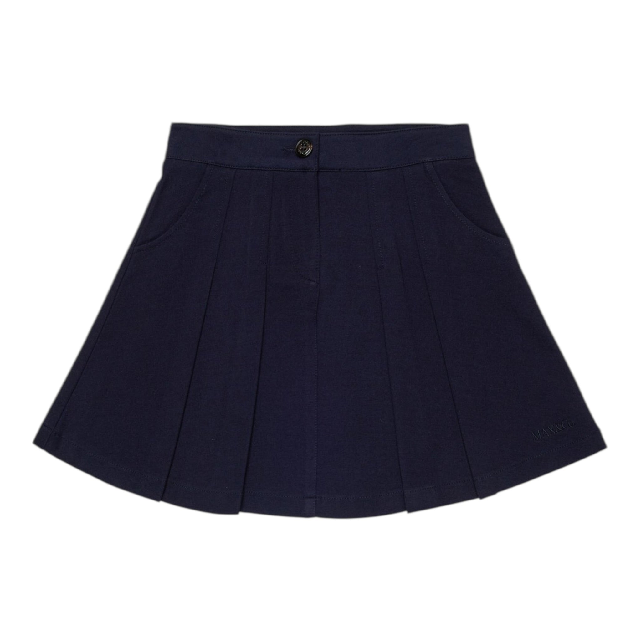 Max&Co. Gonna tinta unita con Plisset Blu per Bambina MX0209 BLU MAX&Co. 
