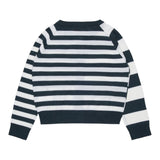Max&Co. Cardigan Bicolore con Fantasia A Righe Bianco/Blu per Bambina MX0232 BIANCO/BLU MAX&Co. 