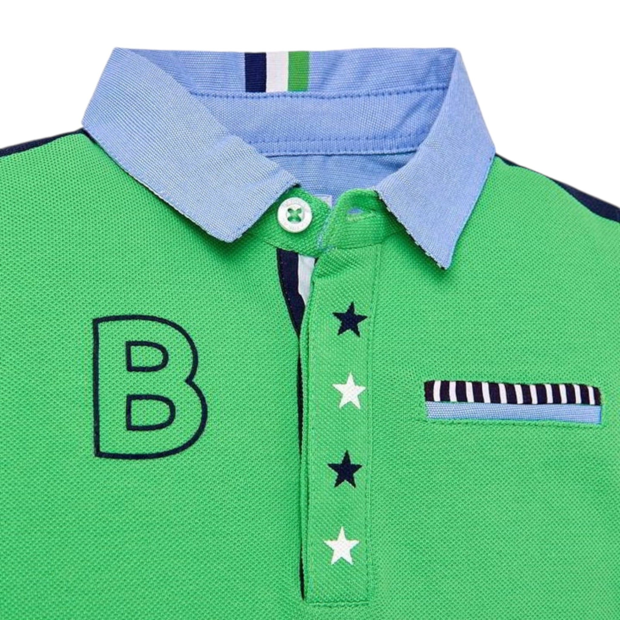 Mayoral Polo tinta unita con Colletto In Contrasto Verde per Neonato 1124 VERDE MAYORAL 