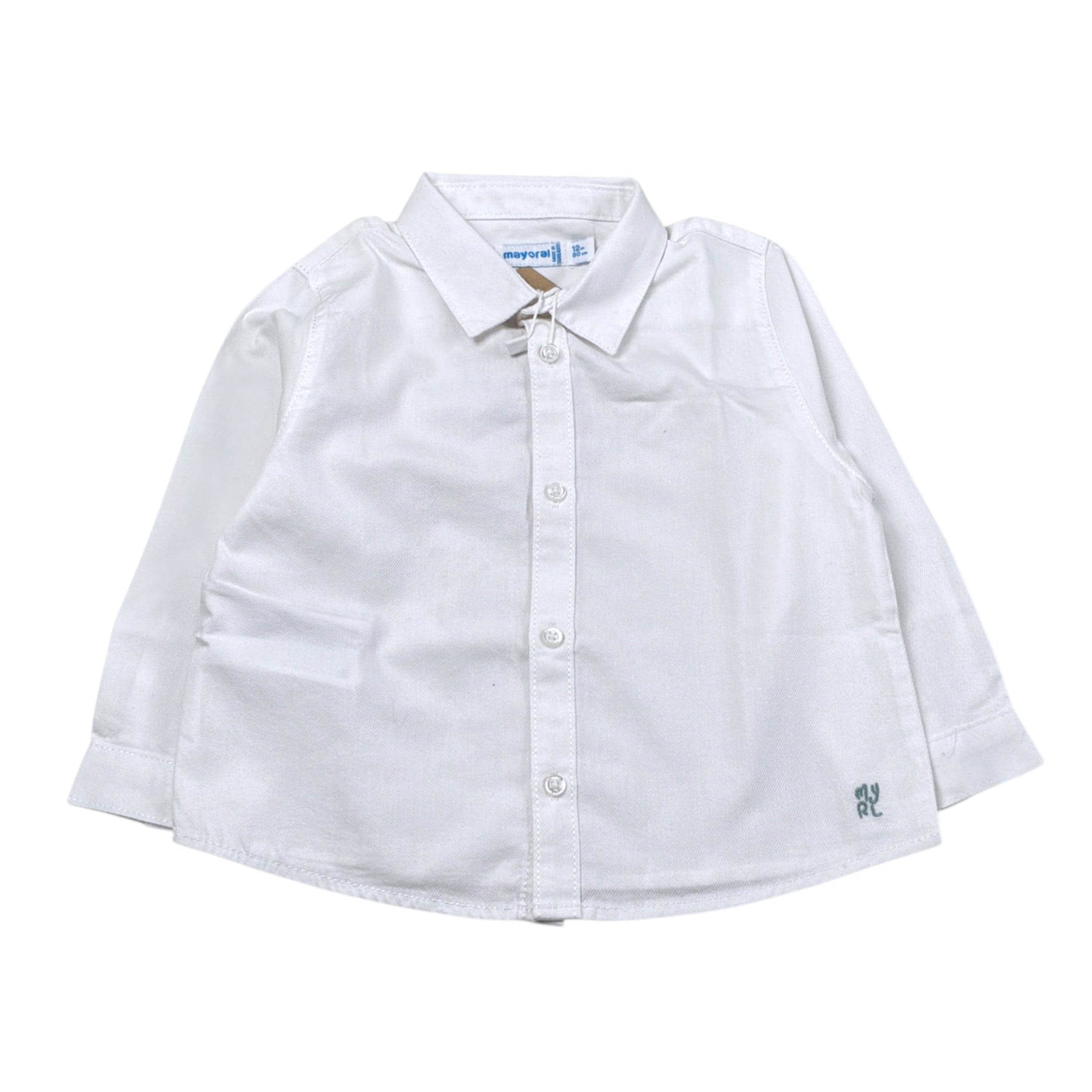 Mayoral Camicia tinta unita Bianco per Neonato 124 BIANCO MAYORAL 