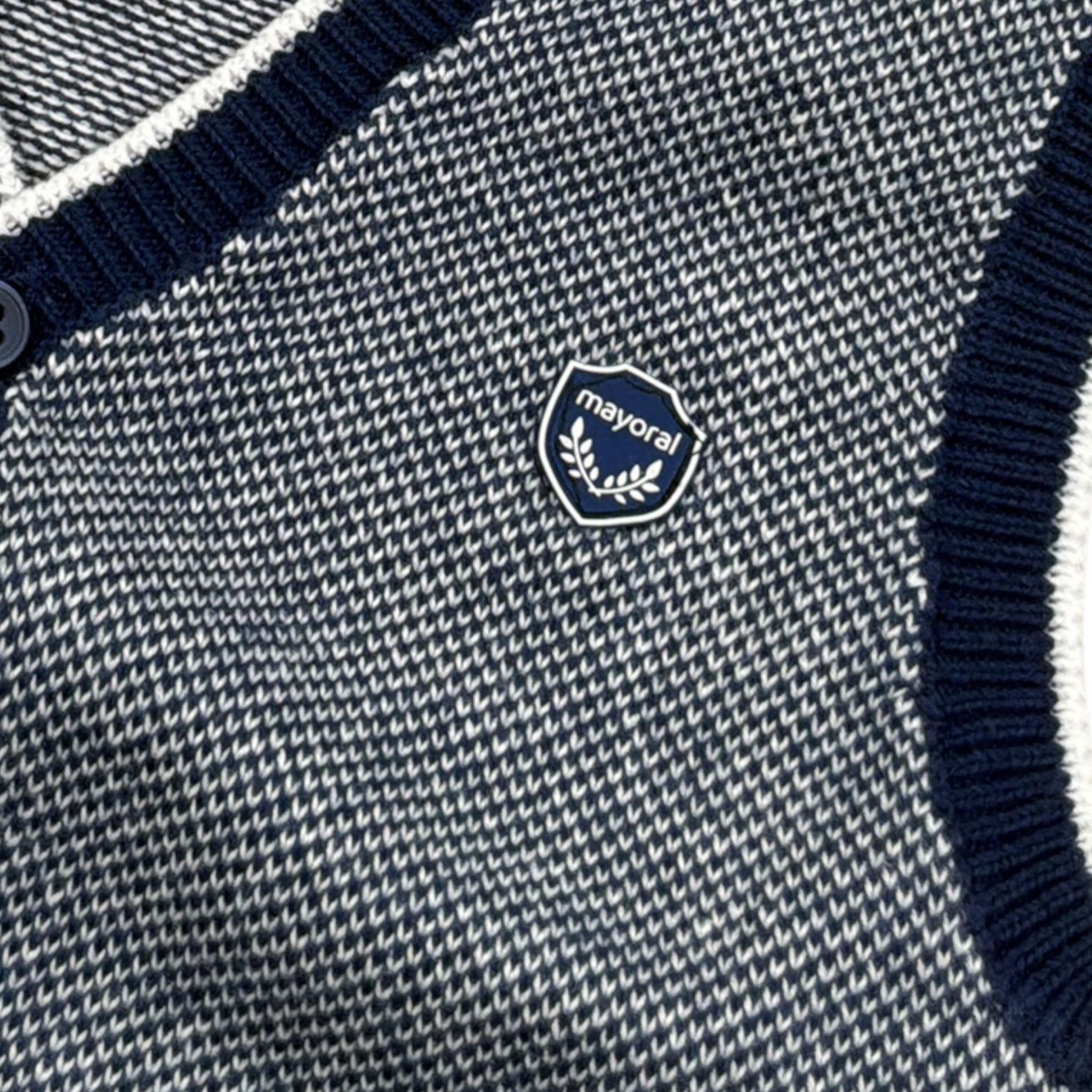 Mayoral Gilet tinta unita con Profili In Contrasto Blu per Neonato 1312 BLU MAYORAL 