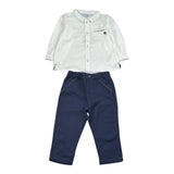 Mayoral Completo 2Pz Camicia-Pantalone Bicolore Bianco/Blu per Neonato 1521 BIANCO/BLU MAYORAL 