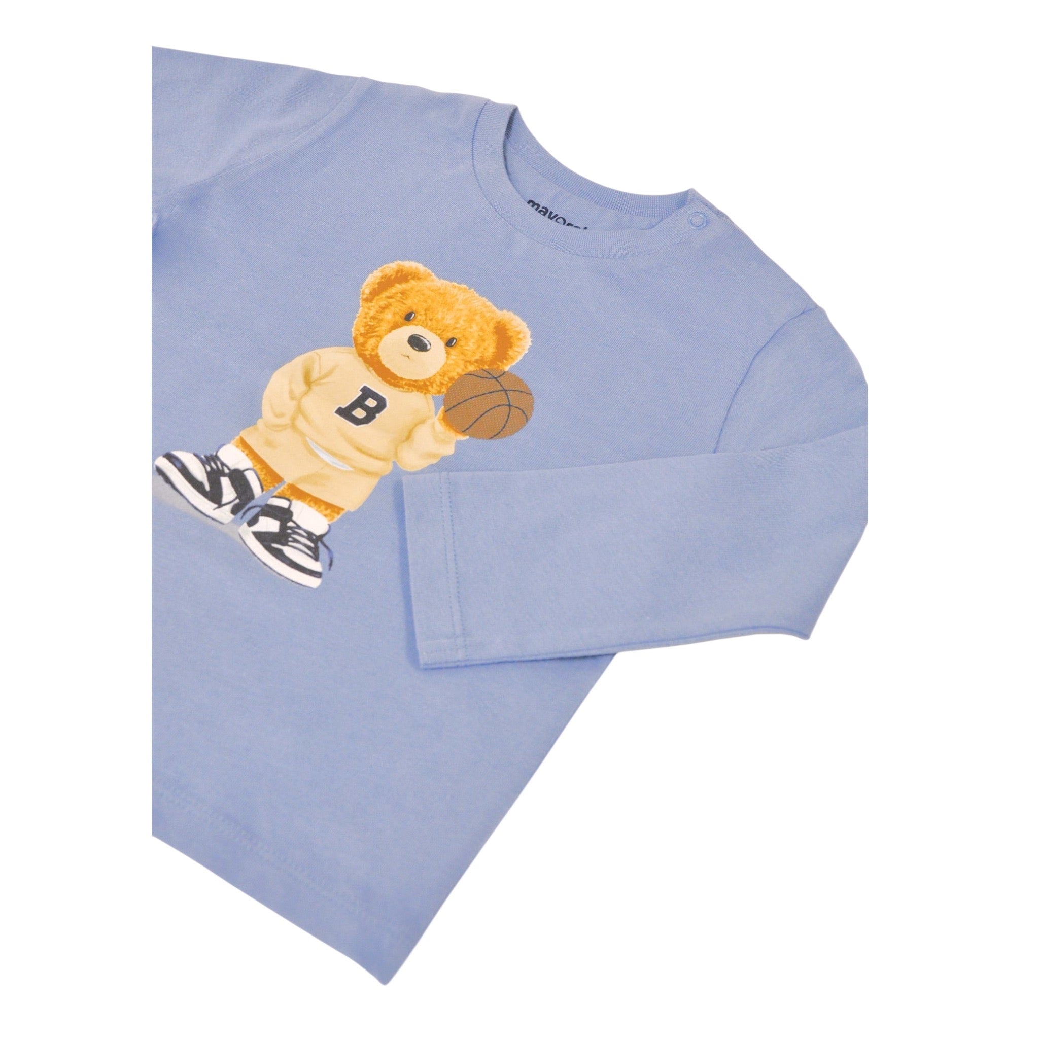 Mayoral Shirt tinta unita con Stampa Azzurro per Neonato 2058 AZZURRO MAYORAL 