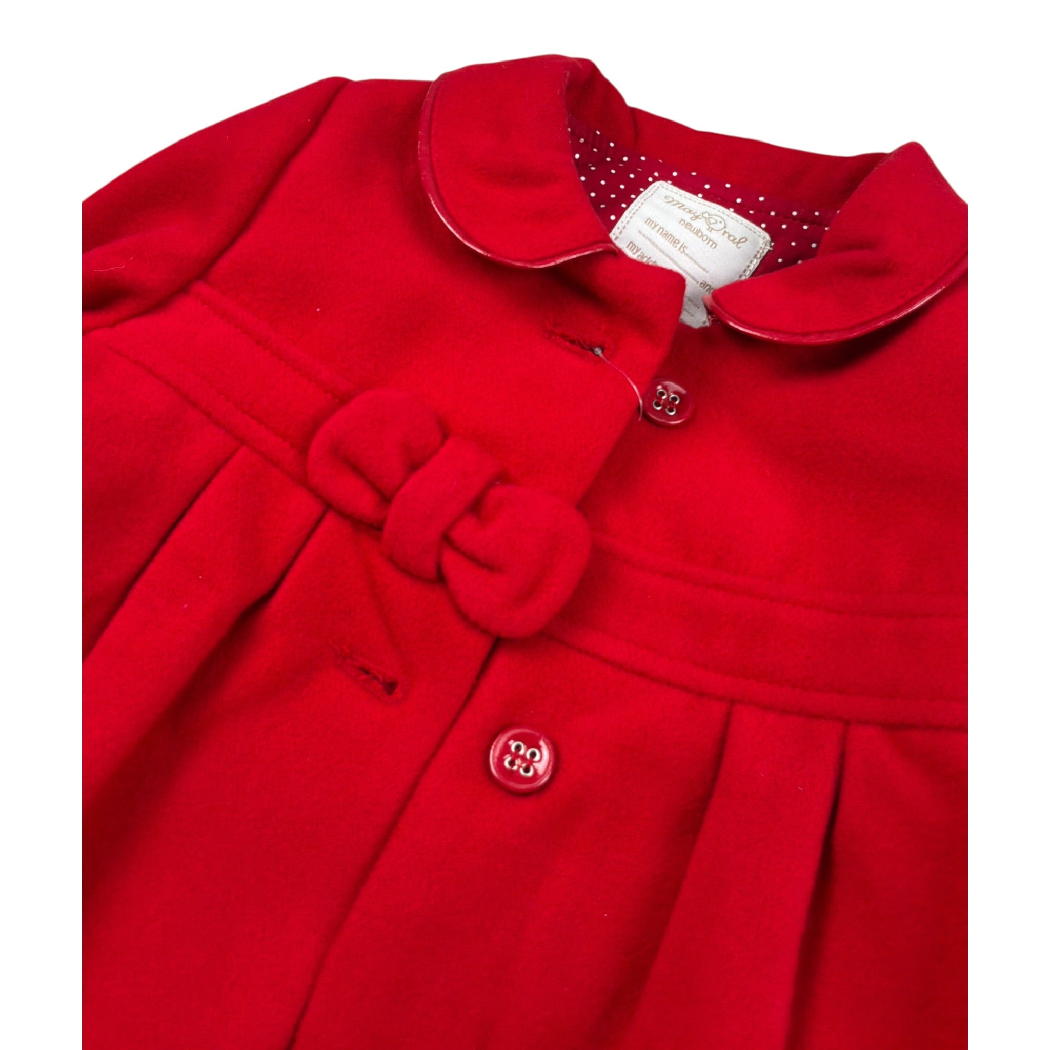 Mayoral Cappotto tinta unita Rosso per Neonata 2411 ROSSO MAYORAL 