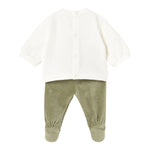 Mayoral Completo 2Pz Shirt-Ghettina Bicolore Bianco/Verde per Neonato 2555 BIANCO/VERDE MAYORAL 