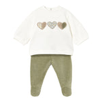 Mayoral Completo 2Pz Shirt-Ghettina Bicolore Bianco/Verde per Neonato 2555 BIANCO/VERDE MAYORAL 