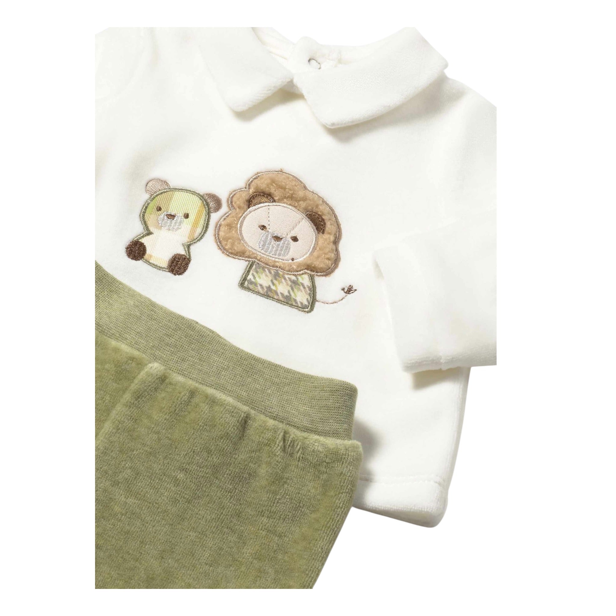 Mayoral Completo 2Pz Ghettina-Maglia In Ciniglia Verde/Bianco per Neonato 2562 VERDE/BIANCO MAYORAL 