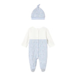 Mayoral Set Tutina-Cappello Bicolore Bianco/Azzurro per Neonato 2609 BIANCO/AZZURRO MAYORAL 