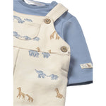 Mayoral Completo 2Pz Salopette-Shirt Beige per Neonato 2618 BEIGE MAYORAL 
