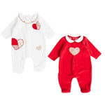Mayoral Set Tutine Bicolore Bianco/Rosso per Neonata 2702 BIANCO/ROSSO MAYORAL 
