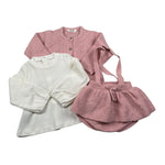 Mayoral Completo 3 Pezzi Shirt-Salopette-Cardigan Rosa per Neonata 2811 ROSA MAYORAL 