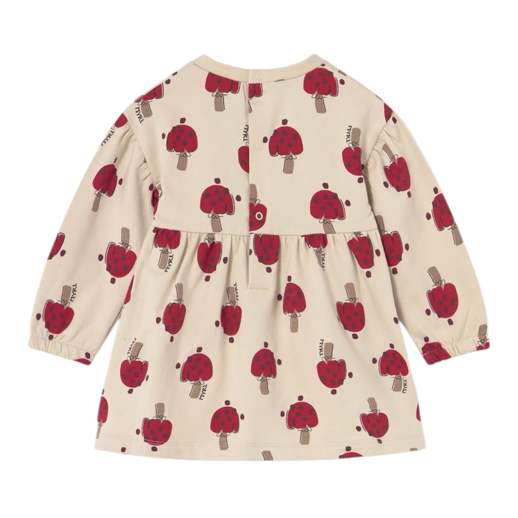 Mayoral Abito Manica Lunga tinta unita con Stampe Beige per Neonata 2916 BEIGE MAYORAL 