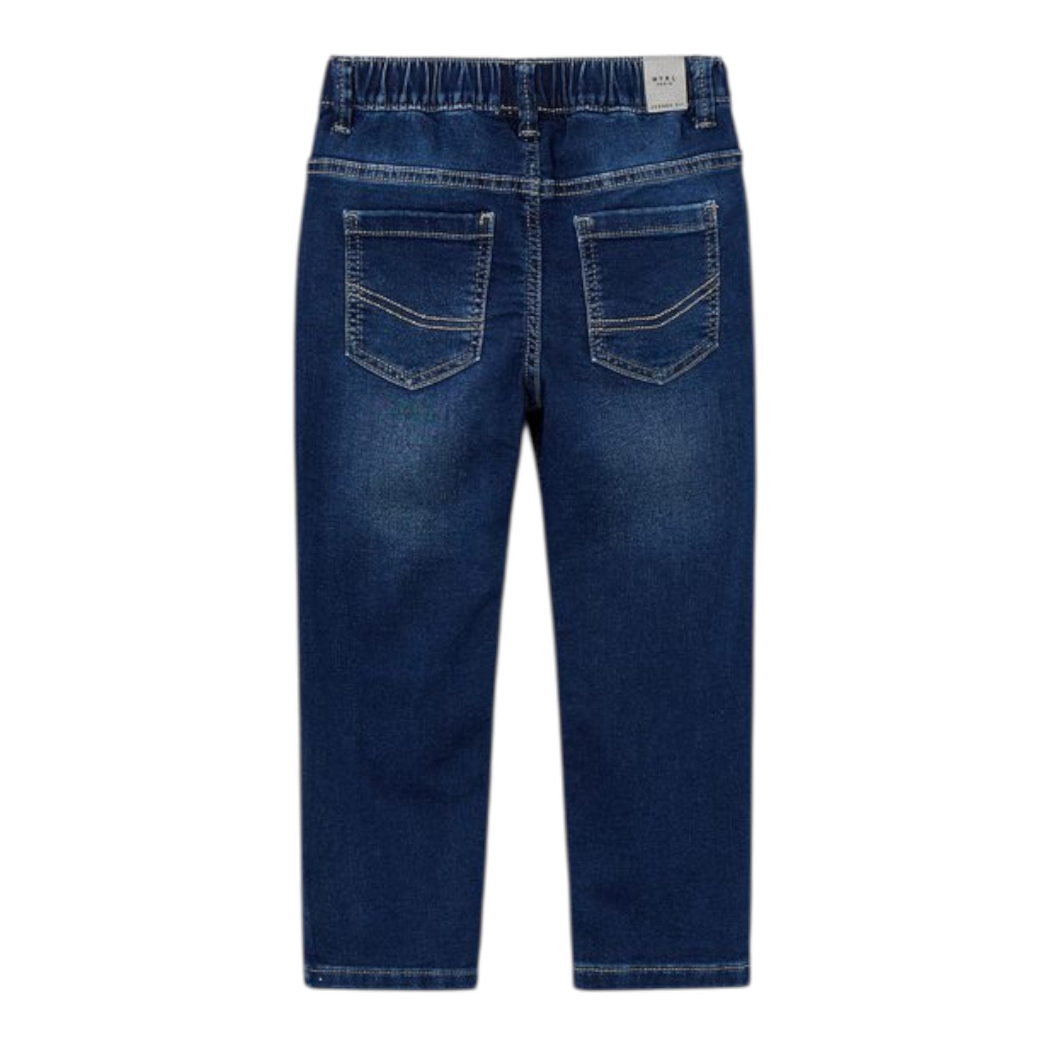 Mayoral Jeans tinta unita con Elastico In Vita Blu per Bambino 4566 BLU MAYORAL 