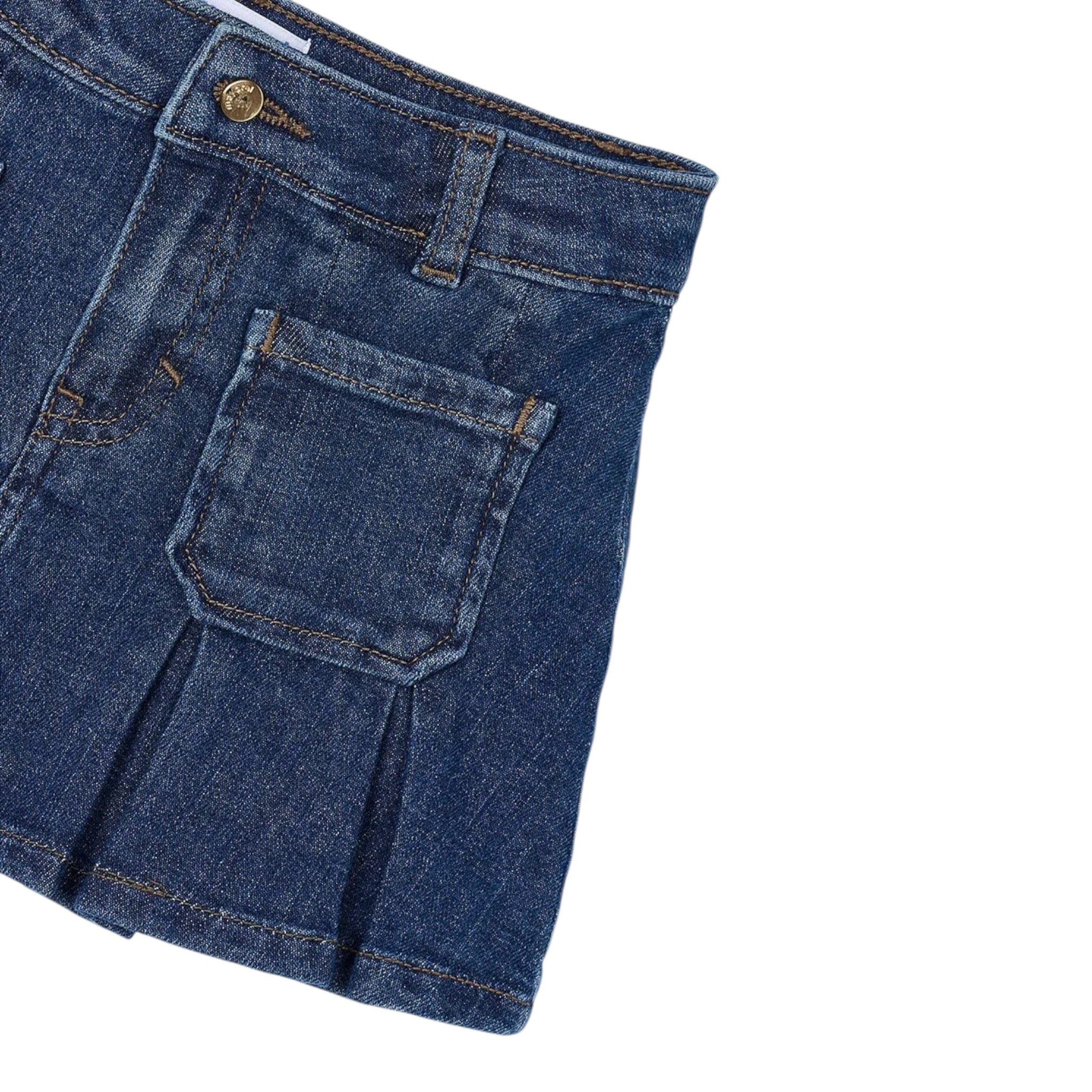 Mayoral Gonna In Denim tinta unita Blu per Bambina 4901 BLU MAYORAL 