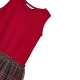 Mayoral Abito Giromanica tinta unita con Maglia Rosso per Bambina 4915 ROSSO MAYORAL 
