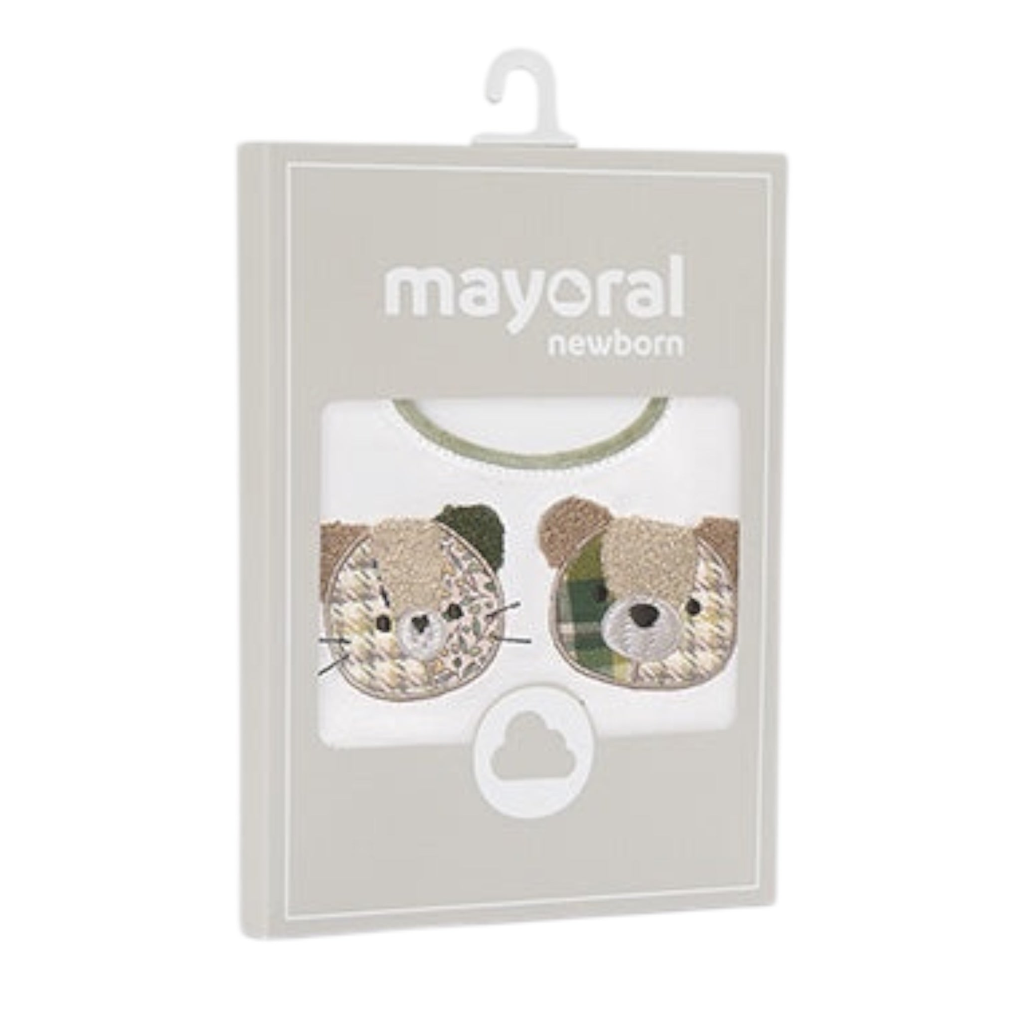 Mayoral Set 2 Bavette Bianco per Neonato 9950 BIANCO MAYORAL 