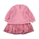 Meilisa Bai Abito tinta unita con Tulle E Stampa Rosa per Neonata FFL6691 ROSA MEILISA BAI 