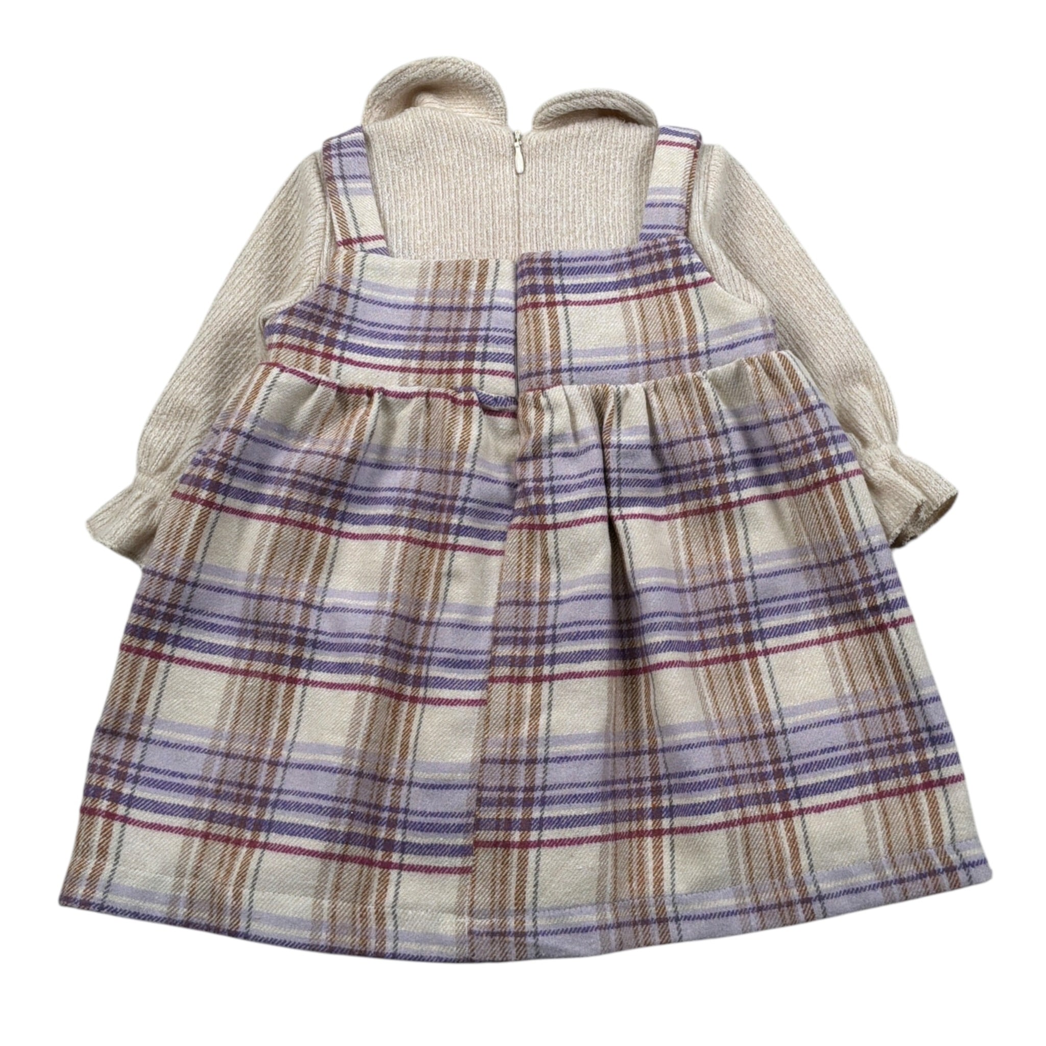 Meilisa Bai Abito Manica Lunga Stampa Fantasia Beige per Neonata FL5967 BEIGE MEILISA BAI 