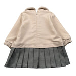 Meilisa Bai Abito Manica Lunga Bicolore Beige per Neonata FL6654N BEIGE MEILISA BAI 