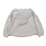 Meilisa Bai Felpa tinta unita con Cappuccio E Stampa Beige per Bambina GL6644 BEIGE MEILISA BAI 