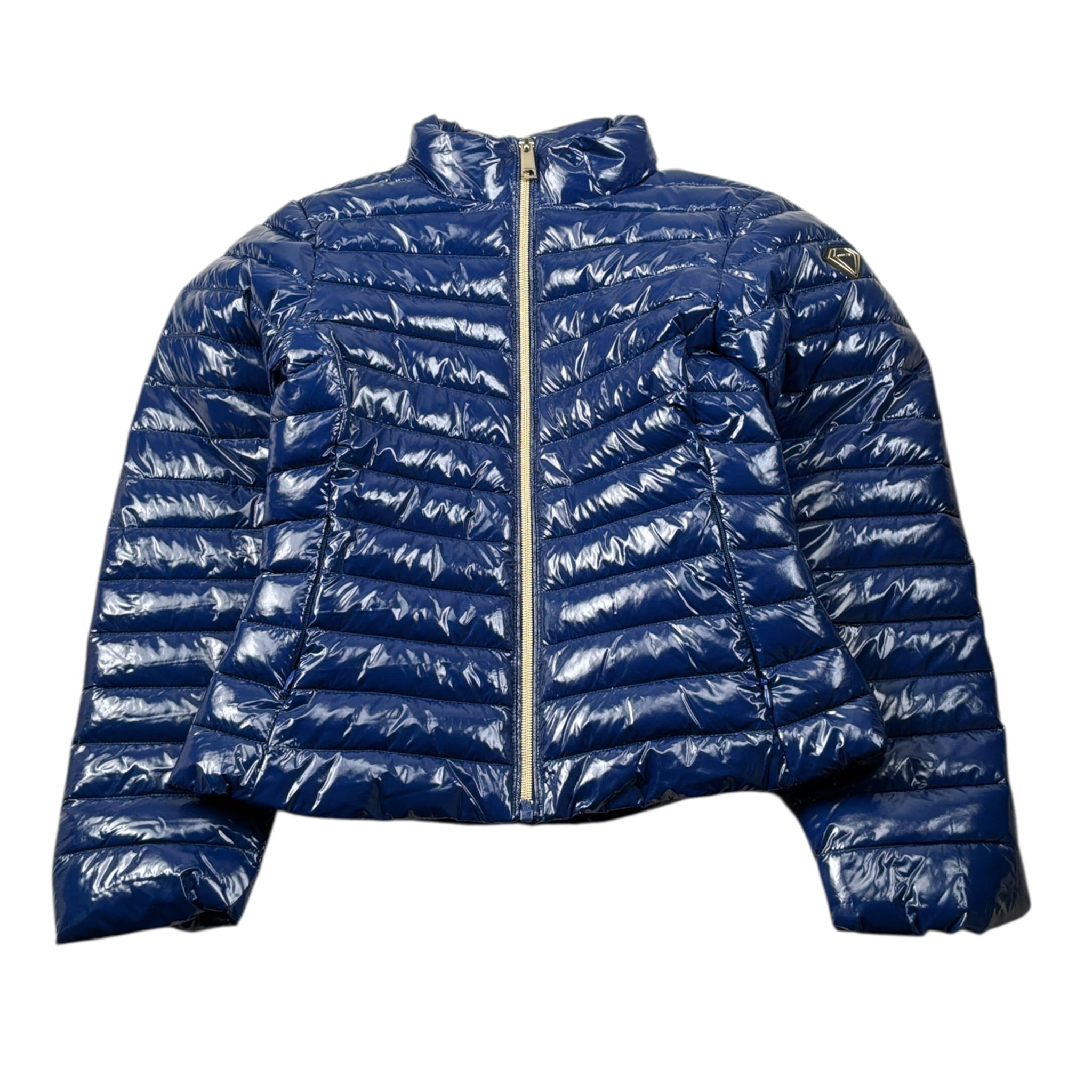 Met Giubbino tinta unita con Zip Blu per Bambina 55PM BLU MET 