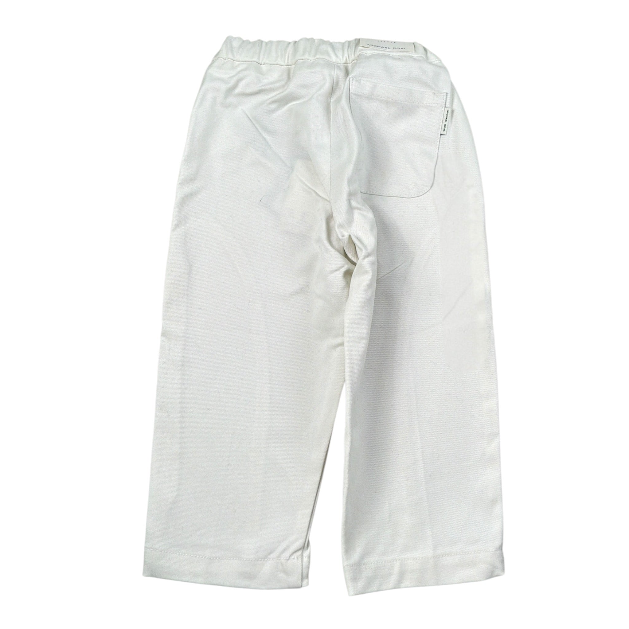 Michael Coal Pantalone tinta unita con Elastico In Vita Bianco per Bambino 3211F25 BIANCO MICHAEL COAL 