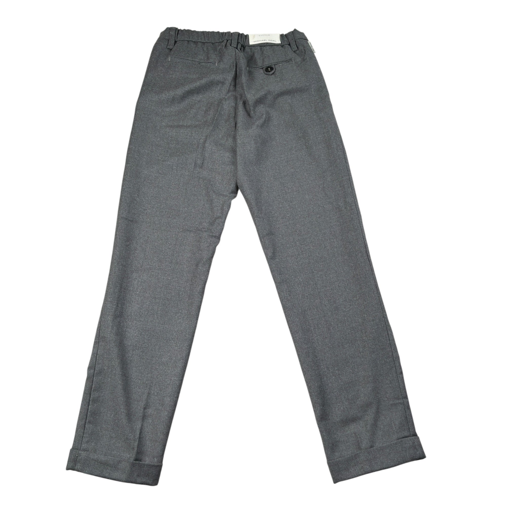 Michael Coal Pantalone tinta unita con Elastico In Vita Grigio per Bambino LITFRK3712 GRIGIO MICHAEL COAL 