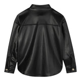 Michael Kors Camicia Manica Lunga In Ecopelle Nero per Bambina R30437 NERO MICHAEL KORS 