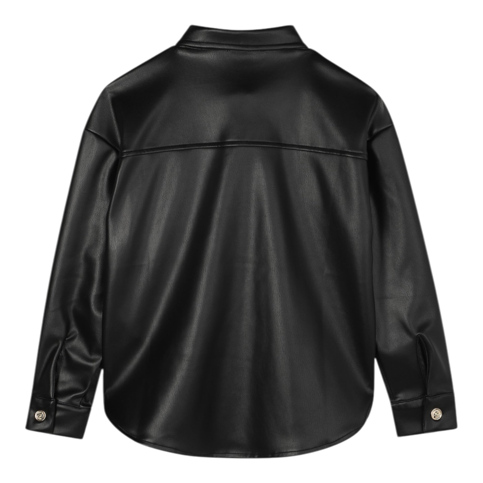 Michael Kors Camicia Manica Lunga In Ecopelle Nero per Bambina R30437 NERO MICHAEL KORS 
