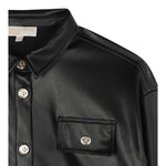Michael Kors Camicia Manica Lunga In Ecopelle Nero per Bambina R30437 NERO MICHAEL KORS 