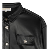 Michael Kors Camicia Manica Lunga In Ecopelle Nero per Bambina R30437 NERO MICHAEL KORS 