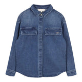 Michael Kors Camicia In Denim tinta unita Blu per Bambina R30438 BLU MICHAEL KORS 