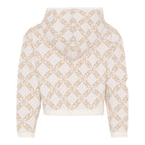 Michael Kors Felpa con Zip E Cappuccio tinta unita Panna per Bambina R30470X PANNA MICHAEL KORS 