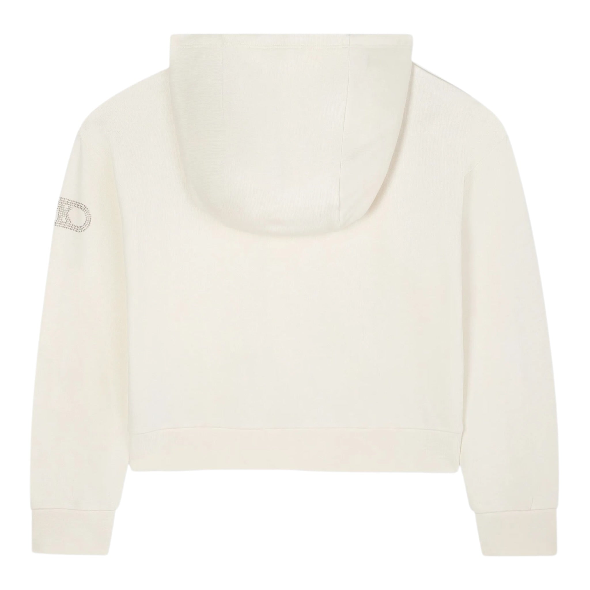 Michael Kors Felpa con Zip E Cappuccio tinta unita Crema per Bambina R30471 CREMA MICHAEL KORS 