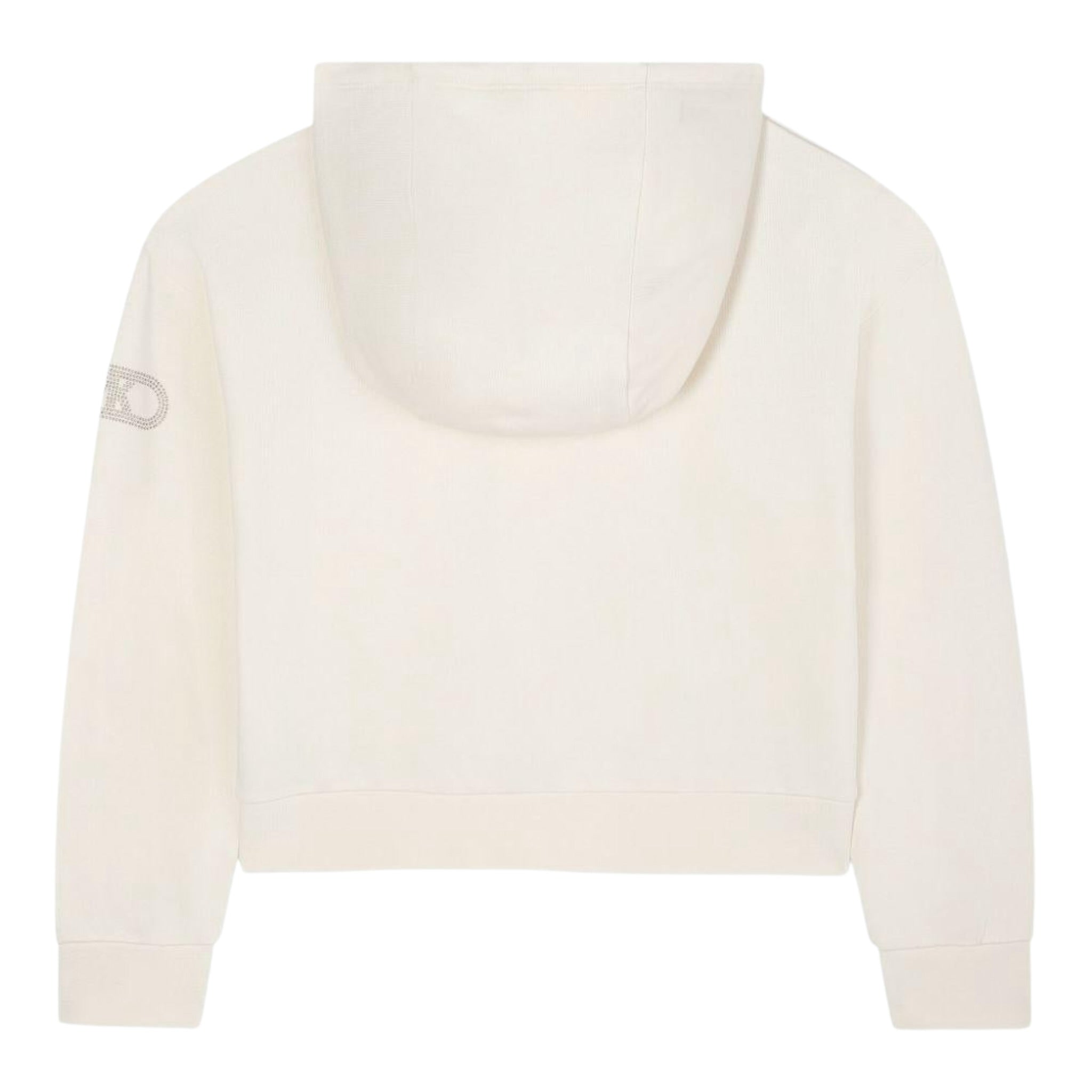 Michael Kors Felpa con Zip E Cappuccio tinta unita Crema per Bambina R30471X CREMA MICHAEL KORS 
