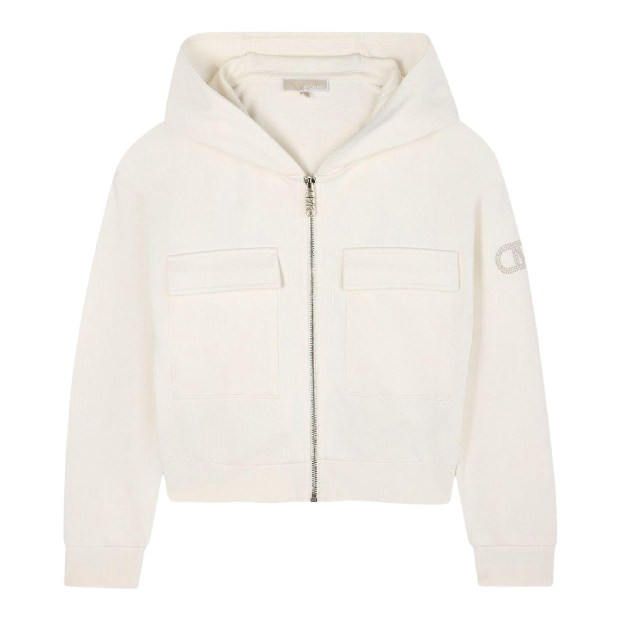 Michael Kors Felpa con Zip E Cappuccio tinta unita Crema per Bambina R30471XX CREMA MICHAEL KORS 