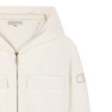 Michael Kors Felpa con Zip E Cappuccio tinta unita Crema per Bambina R30471XX CREMA MICHAEL KORS 