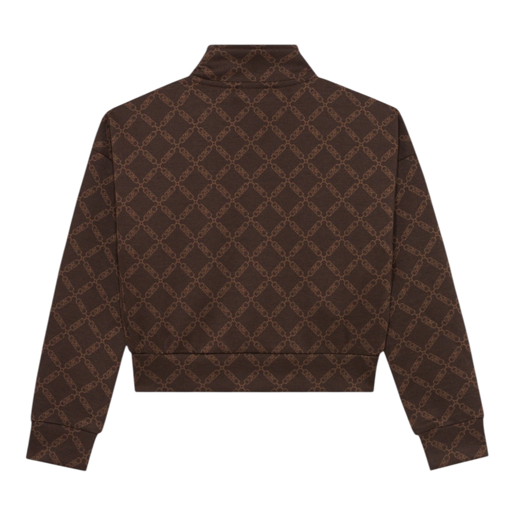 Michael Kors Felpa con Zip tinta unita con Loghi Marrone per Bambina R30472J MARRONE MICHAEL KORS 
