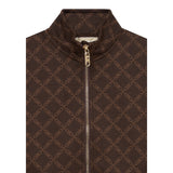 Michael Kors Felpa con Zip tinta unita con Loghi Marrone per Bambina R30472J MARRONE MICHAEL KORS 