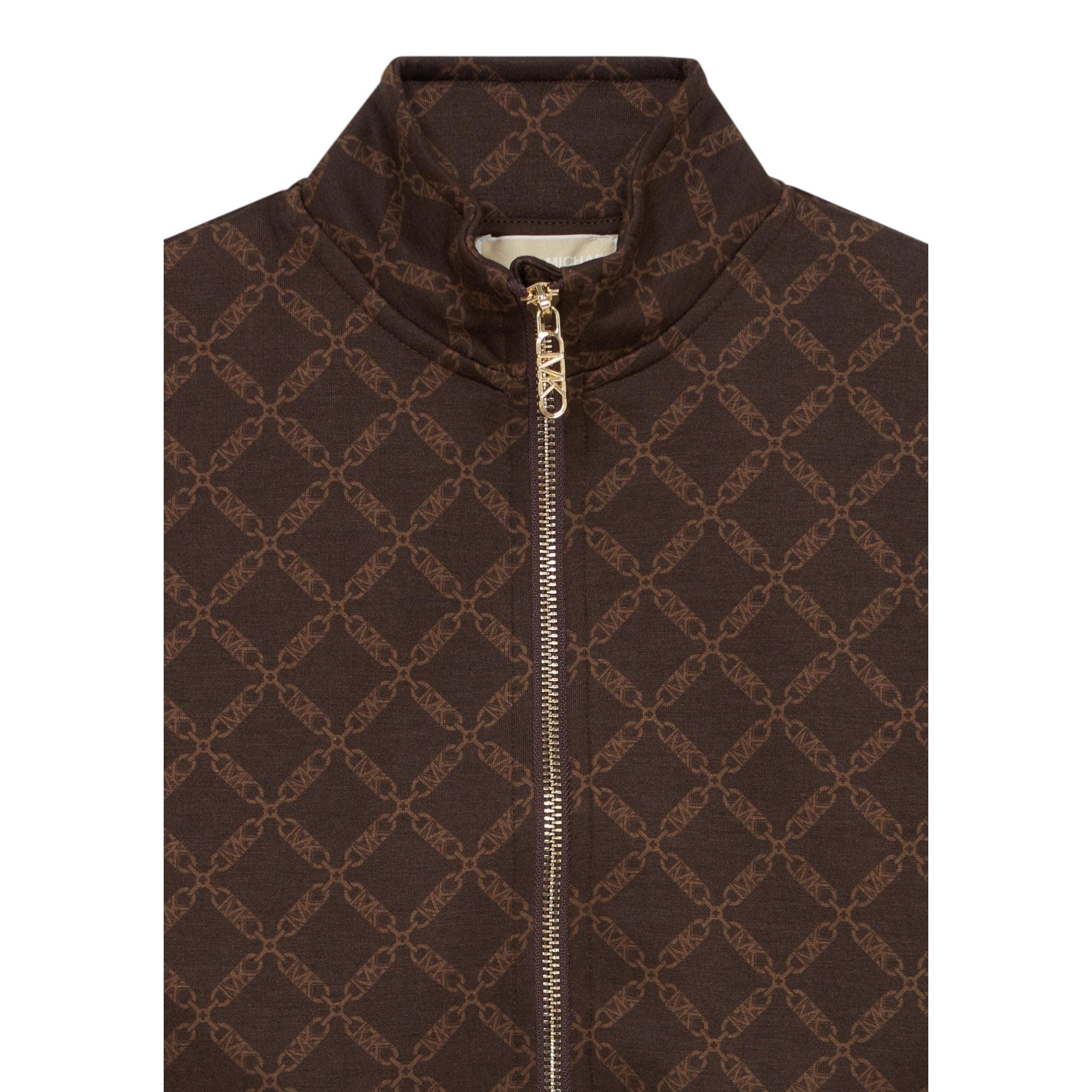 Michael Kors Felpa con Zip tinta unita con Loghi Marrone per Bambina R30472J MARRONE MICHAEL KORS 