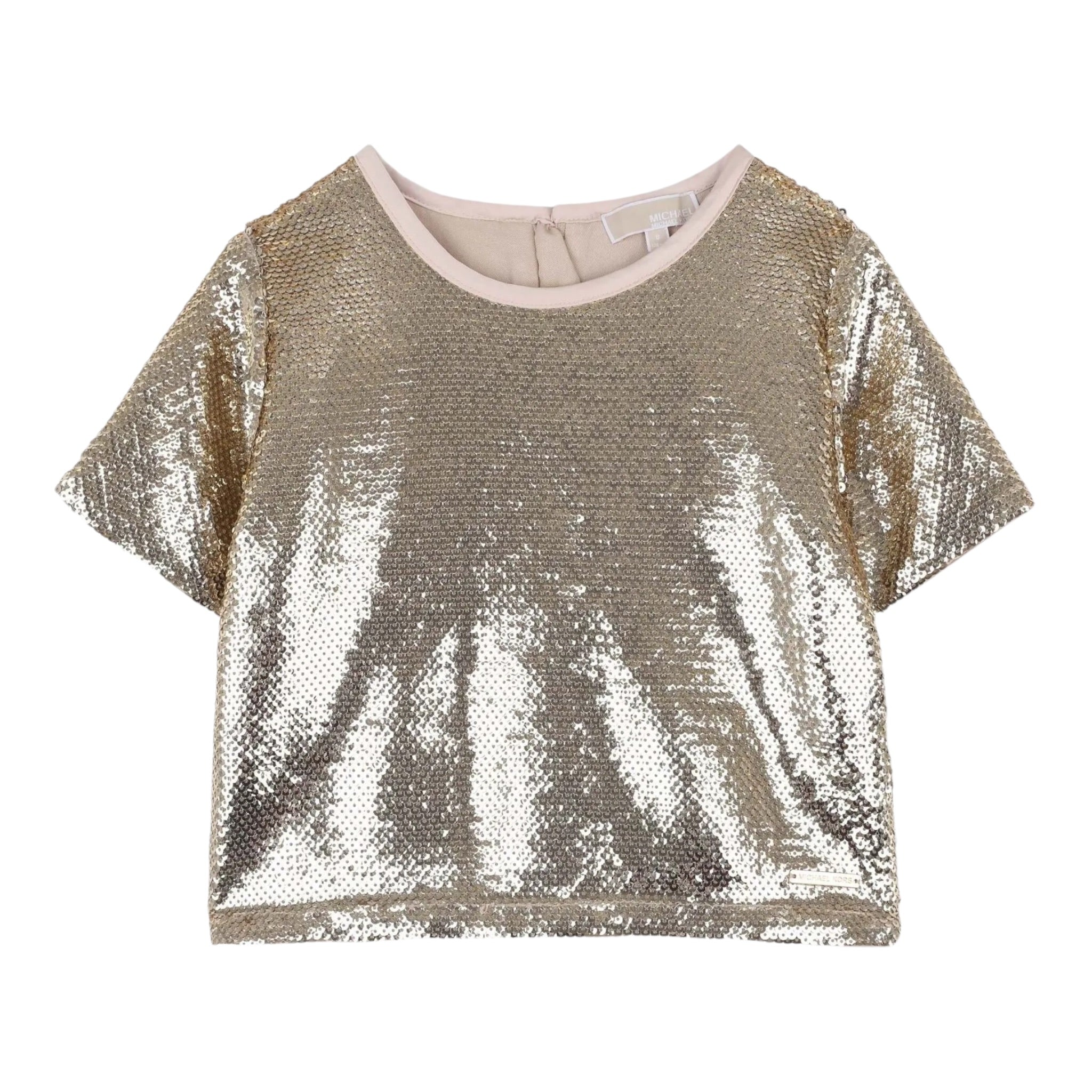 Michael Kors Camicia Mezza Manica Paillettata Oro per Bambina R30477 ORO MICHAEL KORS 
