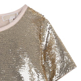 Michael Kors Camicia Mezza Manica Paillettata Oro per Bambina R30477 ORO MICHAEL KORS 