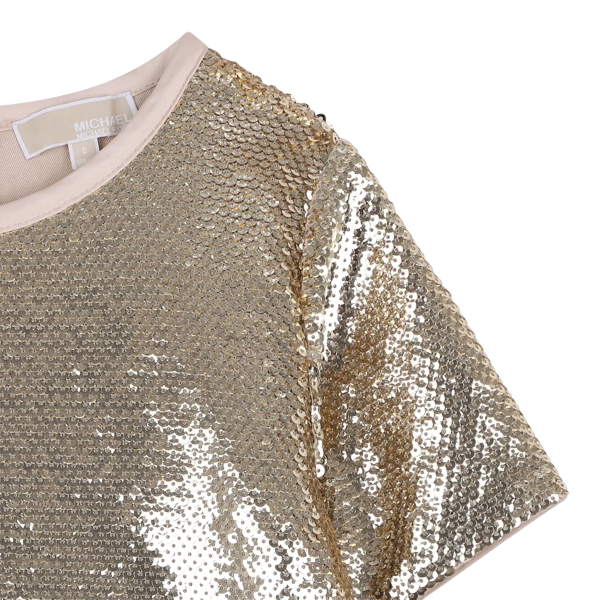 Michael Kors Camicia Mezza Manica Paillettata Oro per Bambina R30477 ORO MICHAEL KORS 