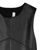 Michael Kors Abito Giromanica tinta unita In Ecopelle Nero per Bambina R30486 NERO MICHAEL KORS 