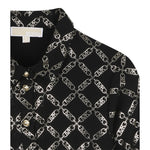 Michael Kors Abito Manica Lunga tinta unita con Loghi Nero per Bambina R30489 NERO MICHAEL KORS 