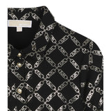 Michael Kors Abito Manica Lunga tinta unita con Loghi Nero per Bambina R30489 NERO MICHAEL KORS 