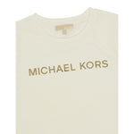 Michael Kors T-Shirt tinta unita con Logo Panna per Neonata R30492 PANNA MICHAEL KORS 