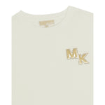 Michael Kors T-Shirt tinta unita con Logo Bianco per Bambina R30494 BIANCO MICHAEL KORS 