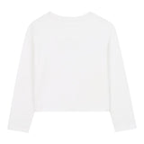 Michael Kors Shirt Girocollo tinta unita con Logo Bianco per Bambina R30495 BIANCO MICHAEL KORS 